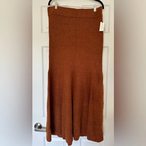NWT 🦌 Maeve by Anthropologie Fit and Flare Sweater Wool Midi/Maxi Skirt - Picture 5 of 11
